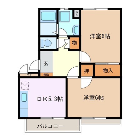 コーポラスアメニティⅠの物件間取画像